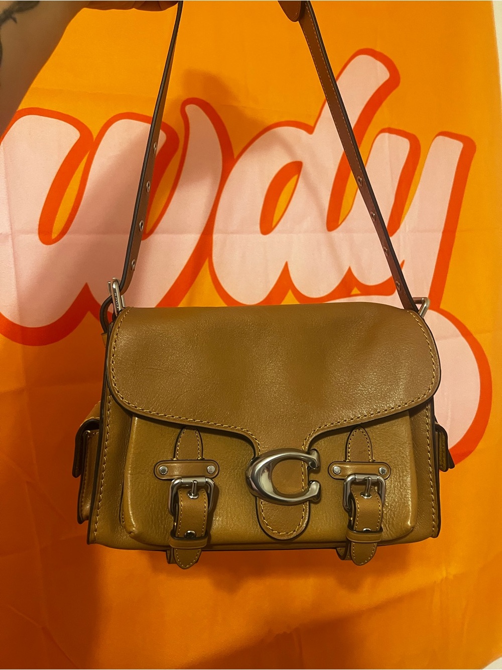 Coach Western Tabby in Honey Brown